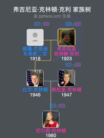 弗吉尼亚·克林顿·克利 家族树全览