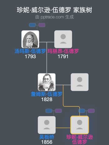 珍妮·威尔逊·伍德罗家族树全览