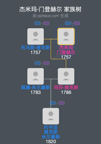 杰米玛·门登赫尔家族树全览