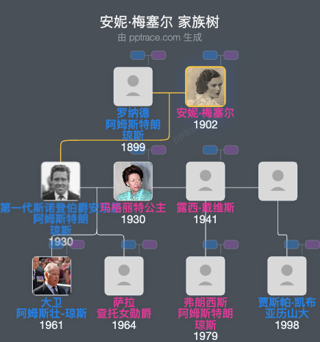 安妮·梅塞尔，第六代罗斯伯爵夫人家族树全览