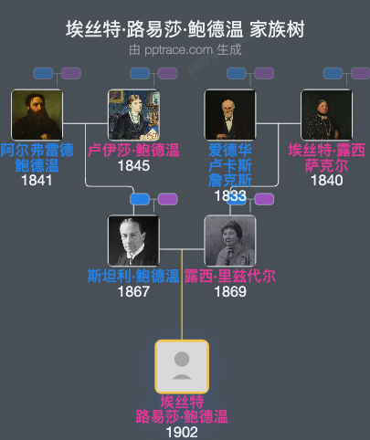 埃丝特·路易莎·鲍德温家族树全览