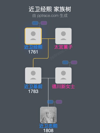 近卫经熙家族树全览