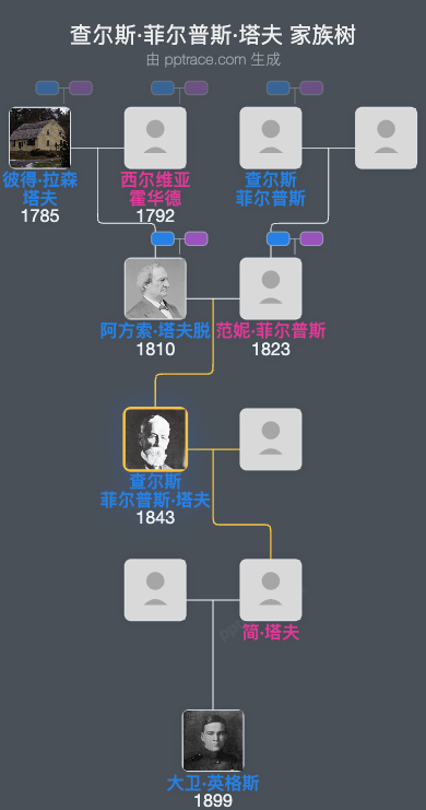 查尔斯·菲尔普斯·塔夫家族树全览