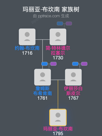 玛丽亚·布坎南家族树全览