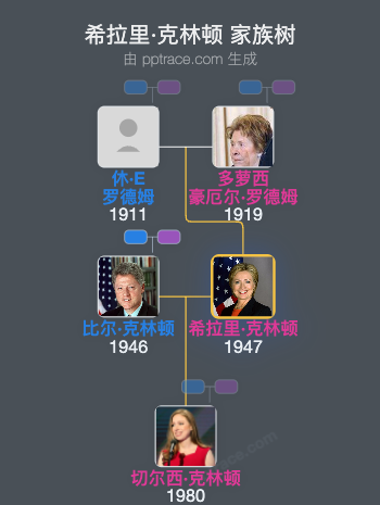 希拉里·克林顿 家族树全览