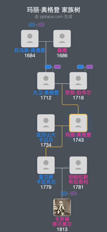 玛丽·奥格登家族树全览