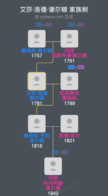 艾莎·洛德·谢尔顿家族树全览