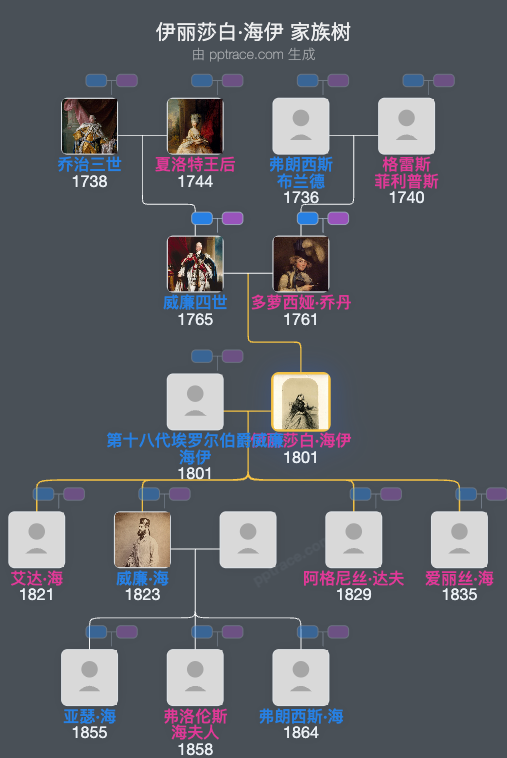 伊丽莎白·海伊家族树全览
