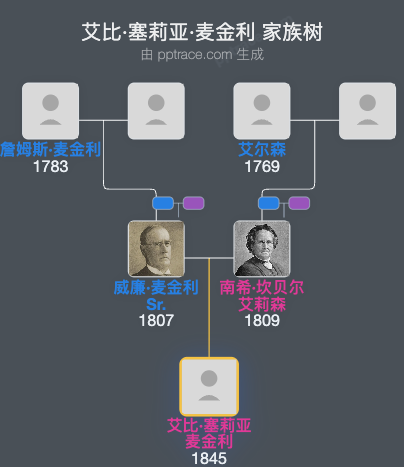 艾比·塞莉亚·麦金利家族树全览