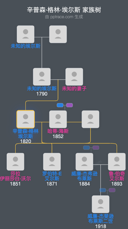 辛普森·格林·埃尔斯家族树全览