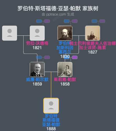 罗伯特·斯塔福德·亚瑟·帕默家族树全览