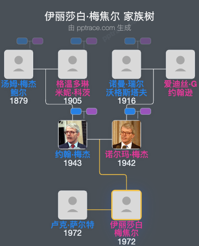 伊丽莎白·梅焦尔家族树全览
