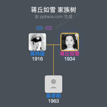 蒋丘如雪 家族树全览