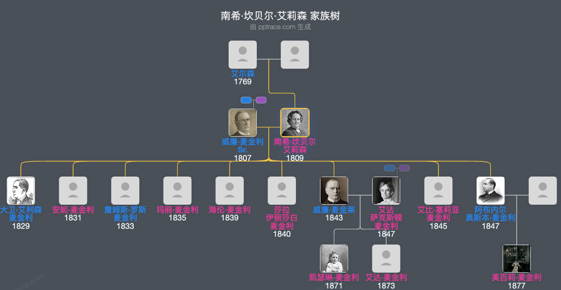 南希·坎贝尔·艾莉森家族树全览