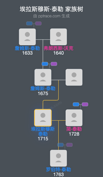 埃拉斯穆斯·泰勒家族树全览