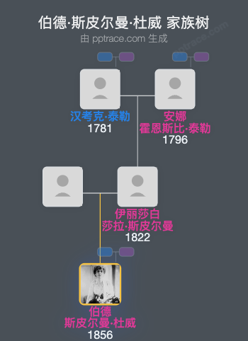 伯德·斯皮尔曼·杜威家族树全览
