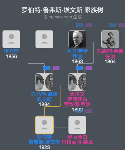 罗伯特·鲁弗斯·埃文斯家族树全览