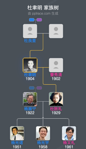 杜聿明家族树全览