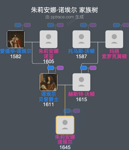 朱莉安娜·诺埃尔家族树全览