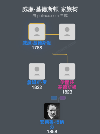威廉·基德斯顿家族树全览