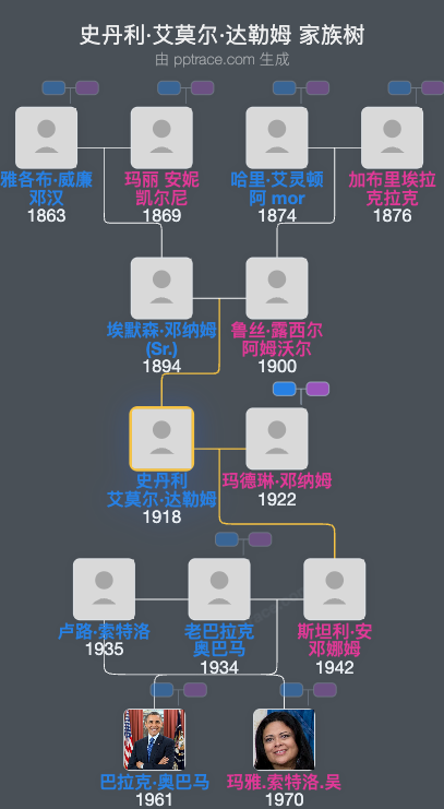 史丹利·艾莫尔·达勒姆家族树全览