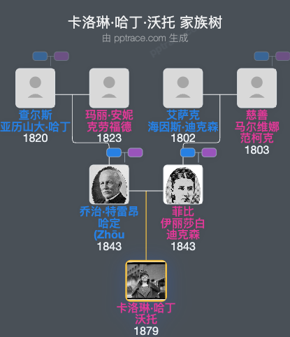 卡洛琳·哈丁·沃托家族树全览