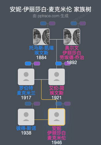 安妮·伊丽莎白·麦克米伦家族树全览