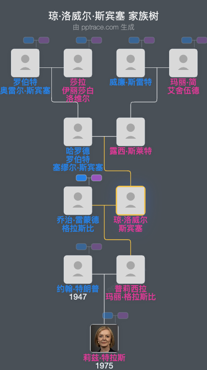 琼·洛威尔·斯宾塞家族树全览