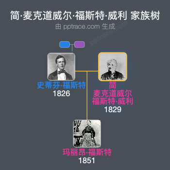 简·麦克道威尔·福斯特·威利家族树全览