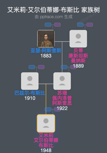 艾米莉·艾尔伯蒂娜·布斯比家族树全览