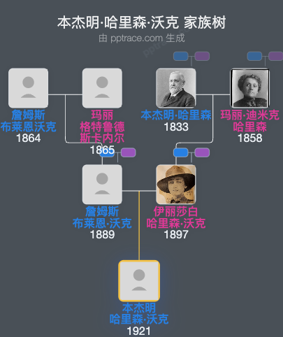 本杰明·哈里森·沃克家族树全览