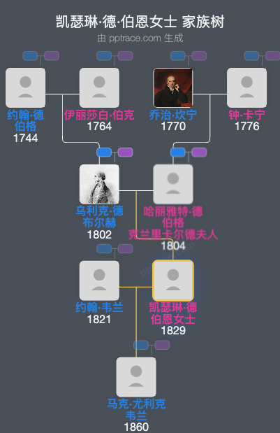 凯瑟琳·德·伯恩女士家族树全览