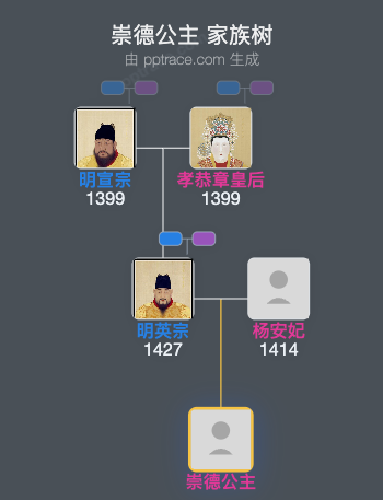 崇德公主家族树全览