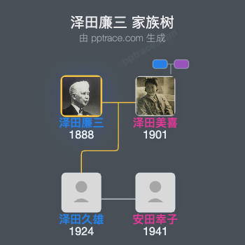 泽田廉三家族树全览