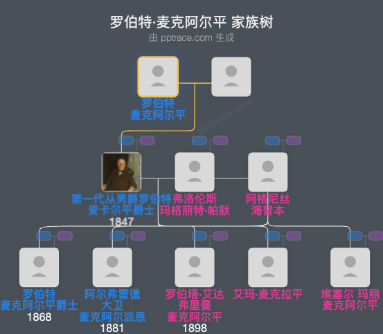 罗伯特·麦克阿尔平家族树全览