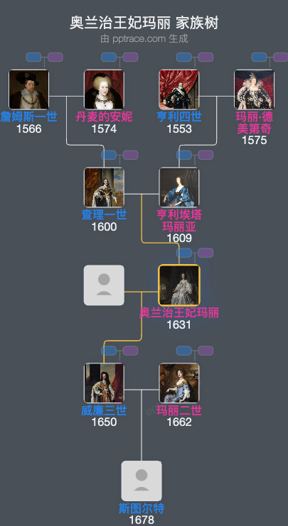 奥兰治王妃玛丽家族树全览