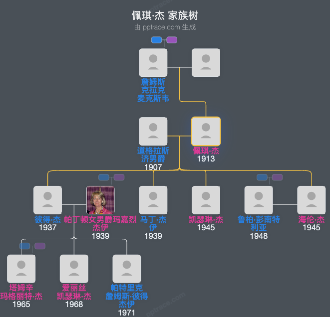 佩琪·杰家族树全览