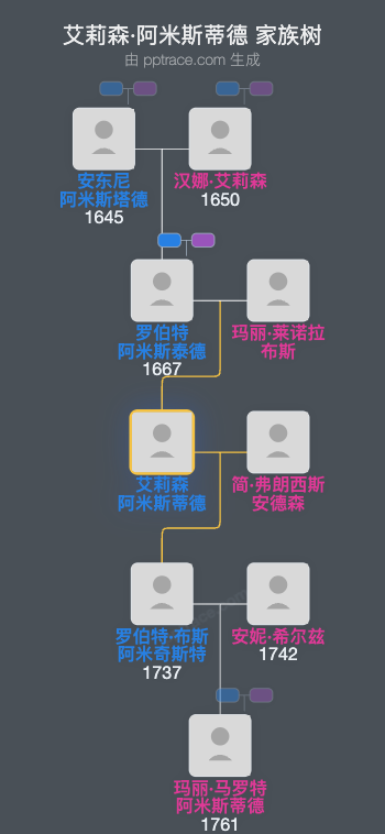 艾莉森·阿米斯蒂德家族树全览