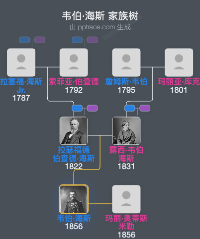 韦伯·海斯家族树全览