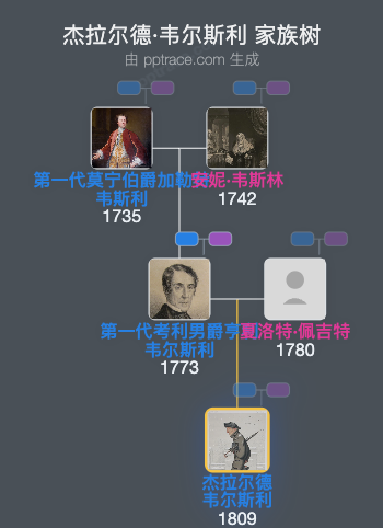 杰拉尔德·韦尔斯利家族树全览