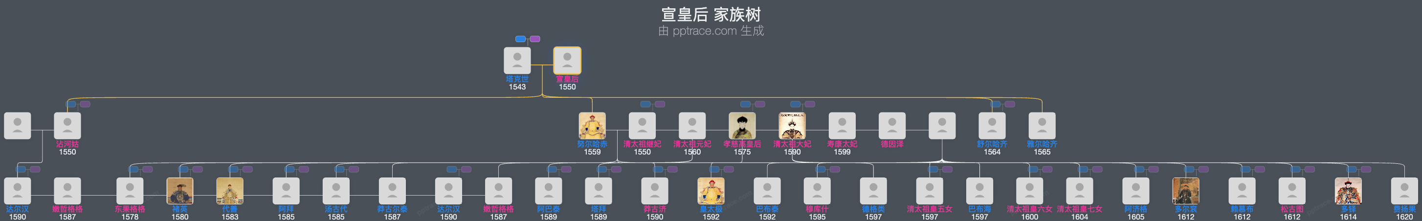 宣皇后家族树全览