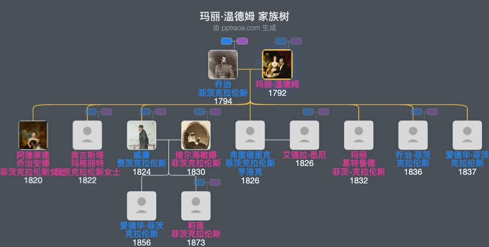 玛丽·温德姆家族树全览