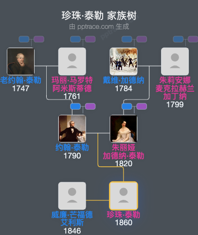 珍珠·泰勒家族树全览