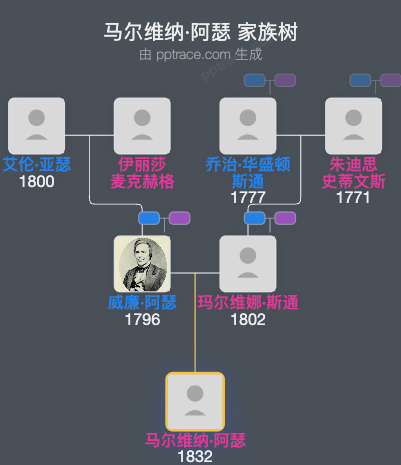 马尔维纳·阿瑟家族树全览