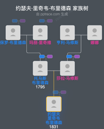 约瑟夫·里奇韦·布里德森家族树全览