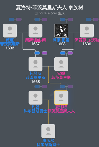 夏洛特·菲茨莫里斯夫人家族树全览