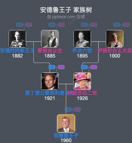 安德鲁王子 家族树全览