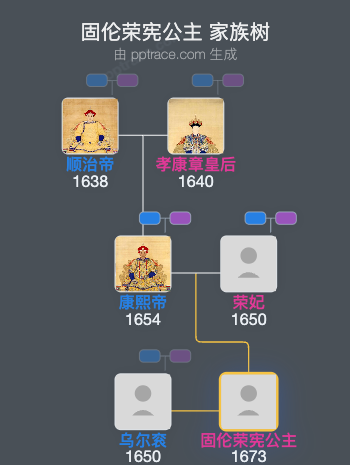 固伦荣宪公主家族树全览