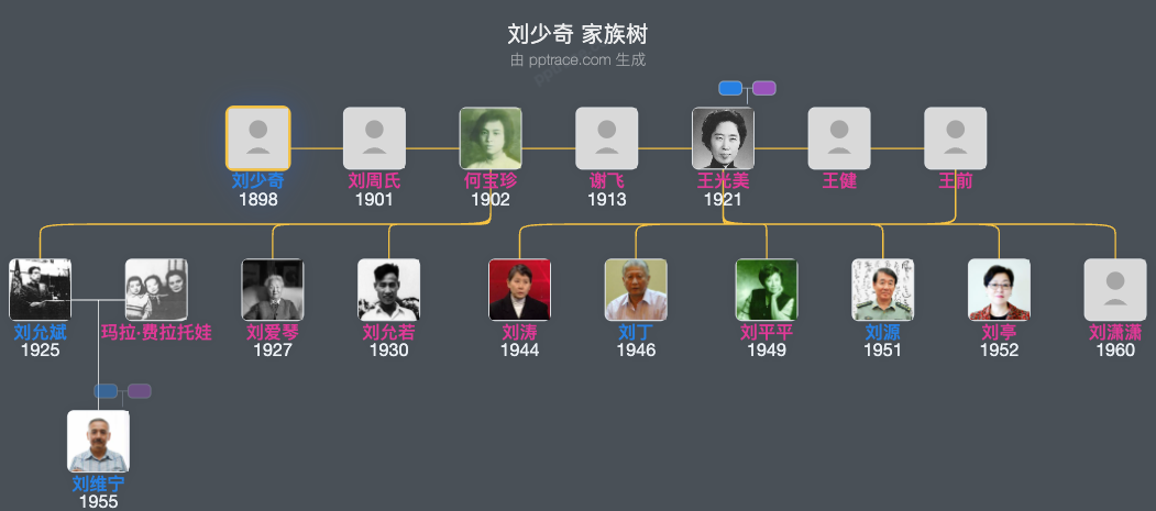 刘少奇 家族树全览