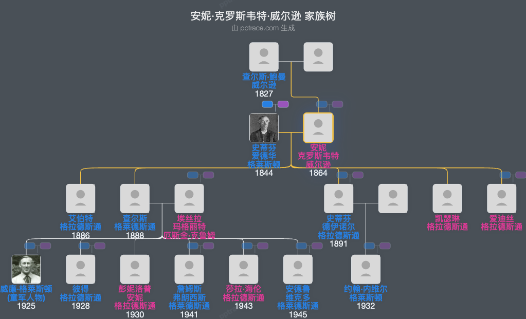 安妮·克罗斯韦特·威尔逊家族树全览